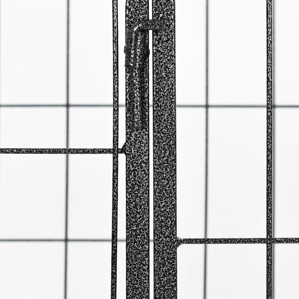 vidaXL Vankka pentuaitaus musta 120x80x70 cm teräs