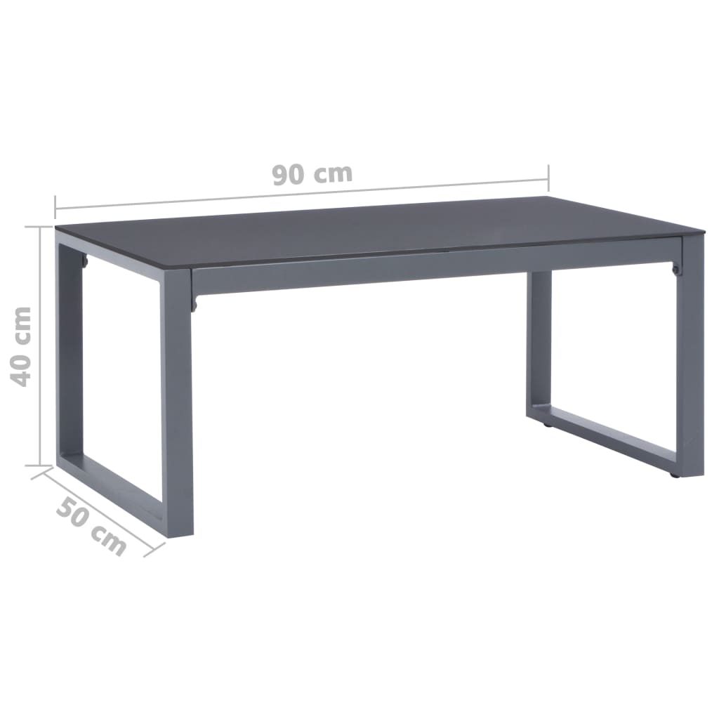 vidaXL Sohvapöytä 90x50x40 cm alumiini
