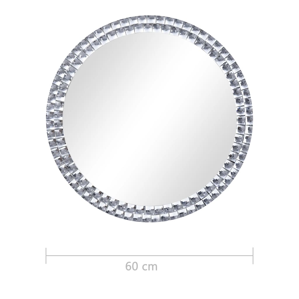 vidaXL Seinäpeili pyöreä 60 cm karkaistu lasi