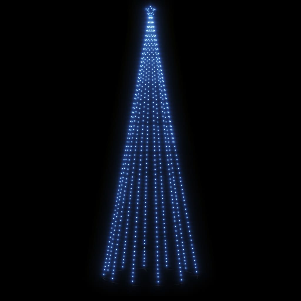 vidaXL Joulukuusi piikillä 732 sinistä LED-valoa 500 cm