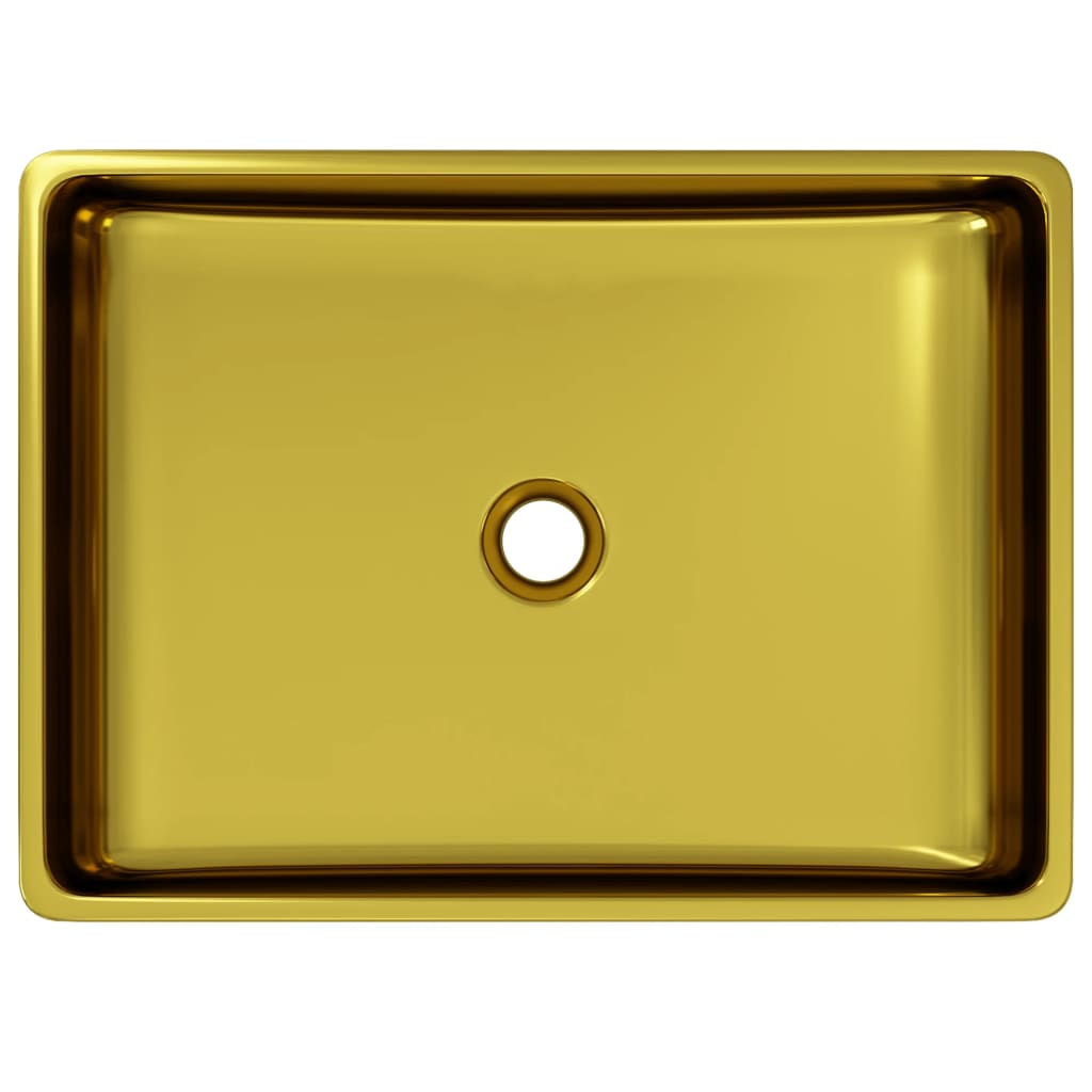 vidaXL Pesuallas 41x30x12 cm keraaminen kulta