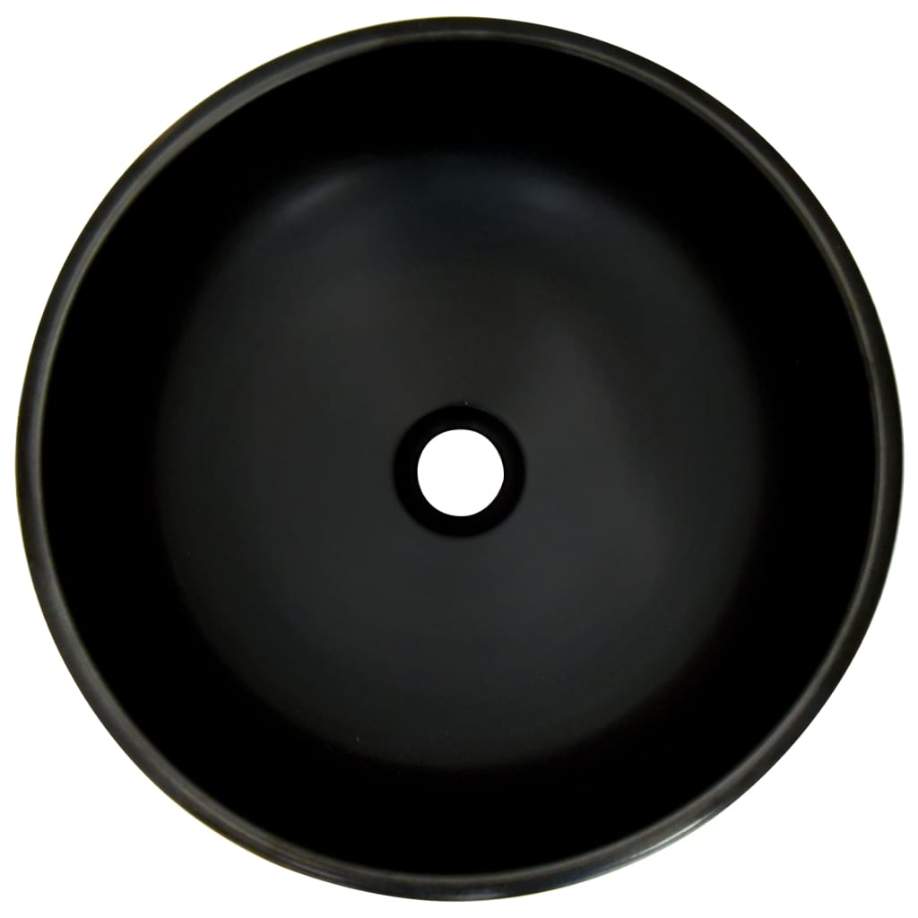 vidaXL Pesuallas työtasolle musta ja sininen pyöreä Φ41x14cm