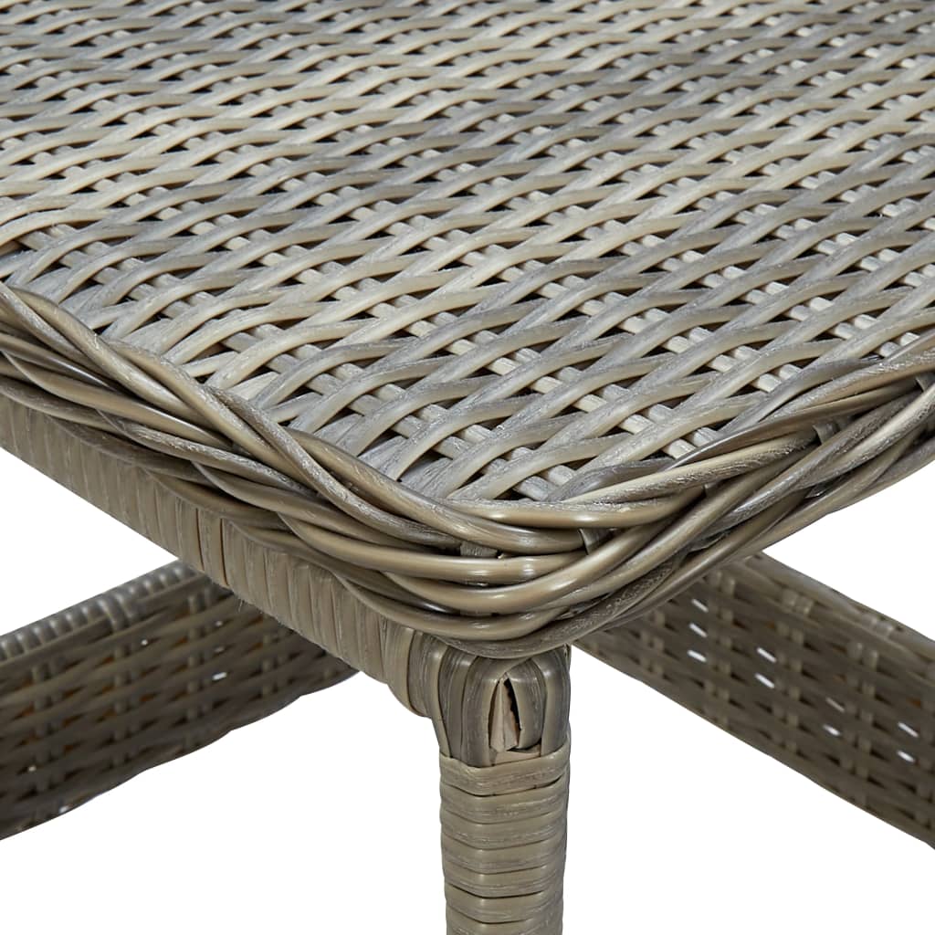 vidaXL Puutarhapöytä ruskea 45x45x46,5 cm polyrottinki