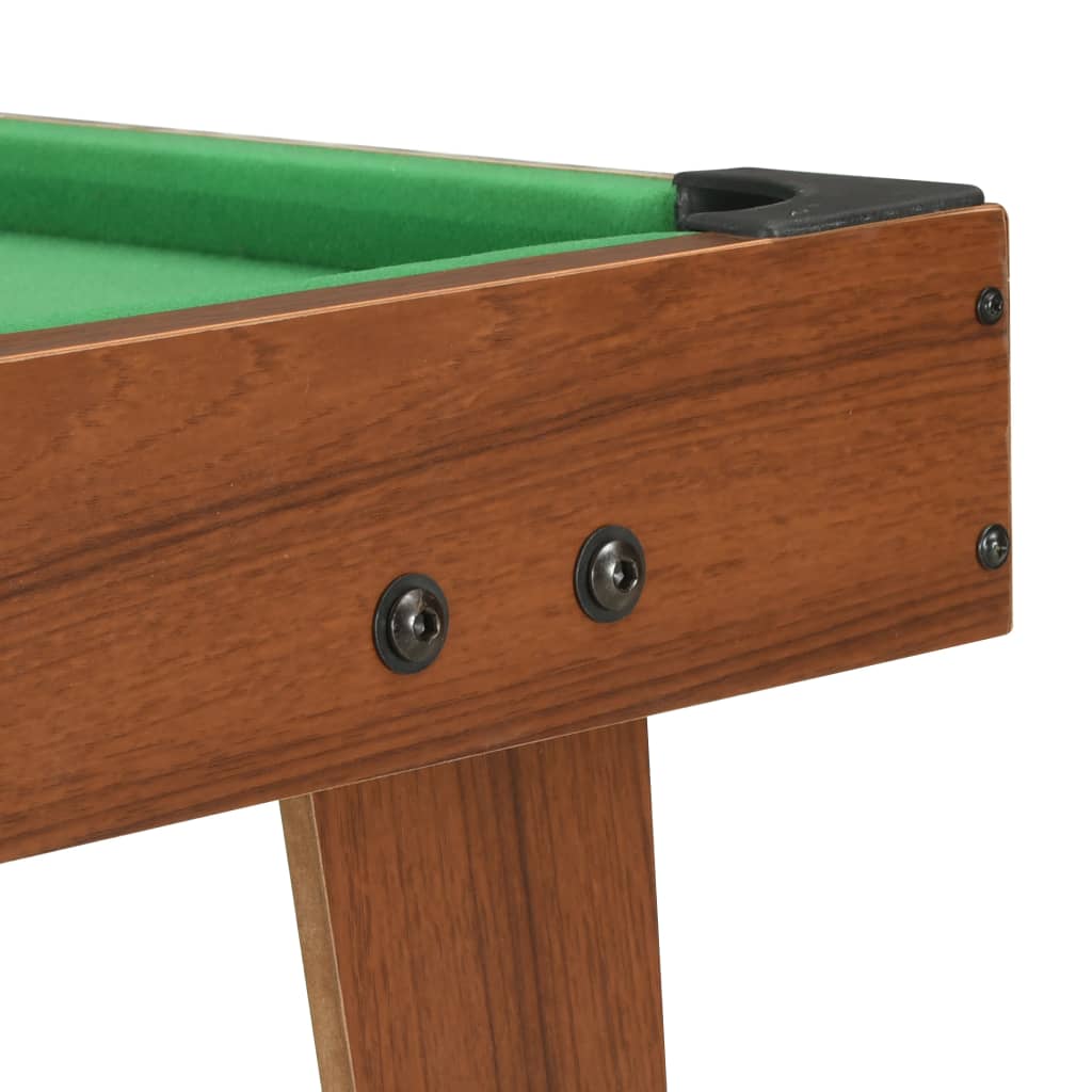 vidaXL 1-metrin mini-biljardipöytä 92x52x19 cm ruskea ja vihreä