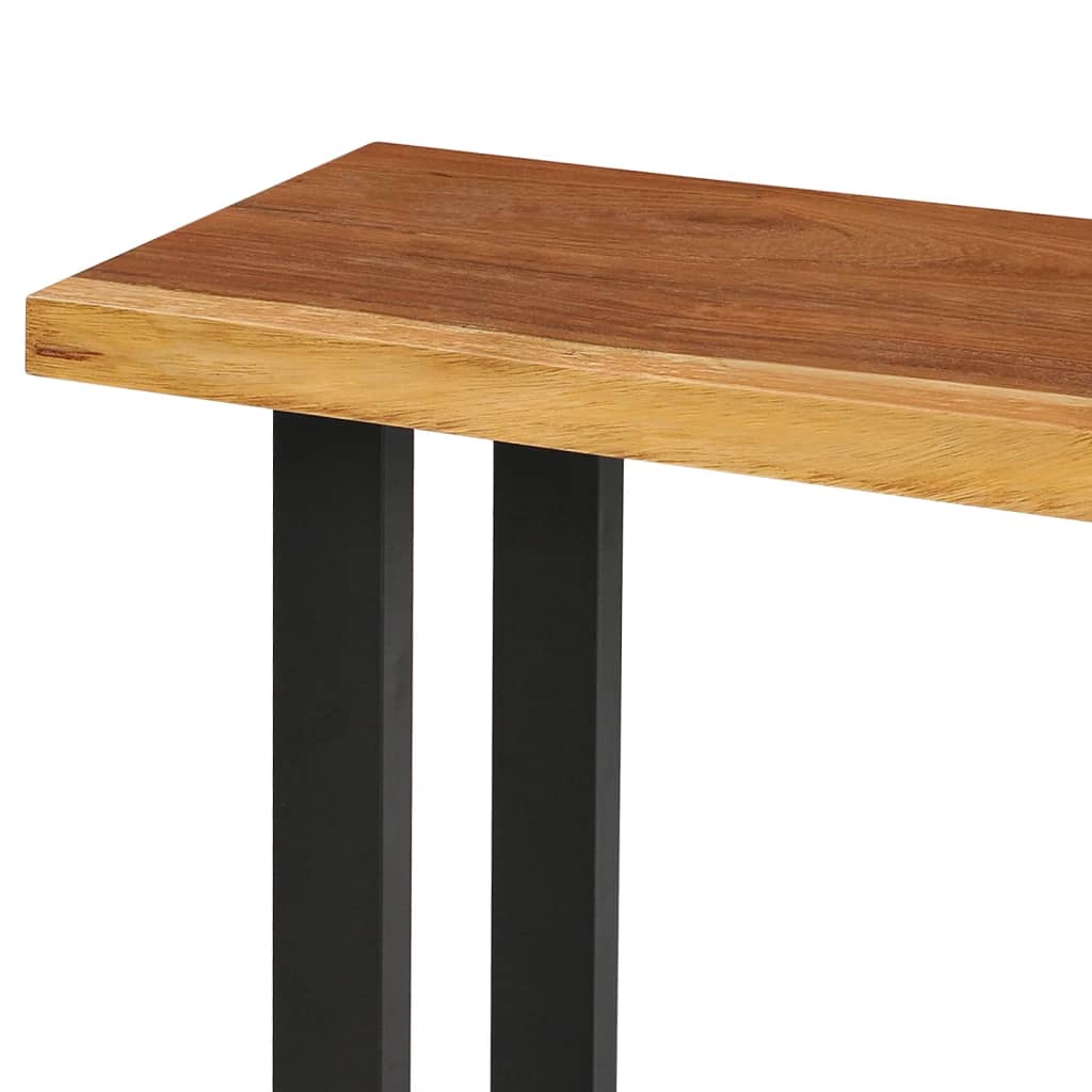 vidaXL Konsolipöytä kiinteä sadepuu 110x35x75 cm
