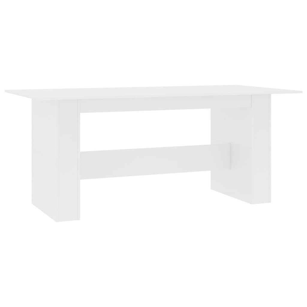 vidaXL Ruokapöytä valkoinen 180x90x76 cm tekninen tuki