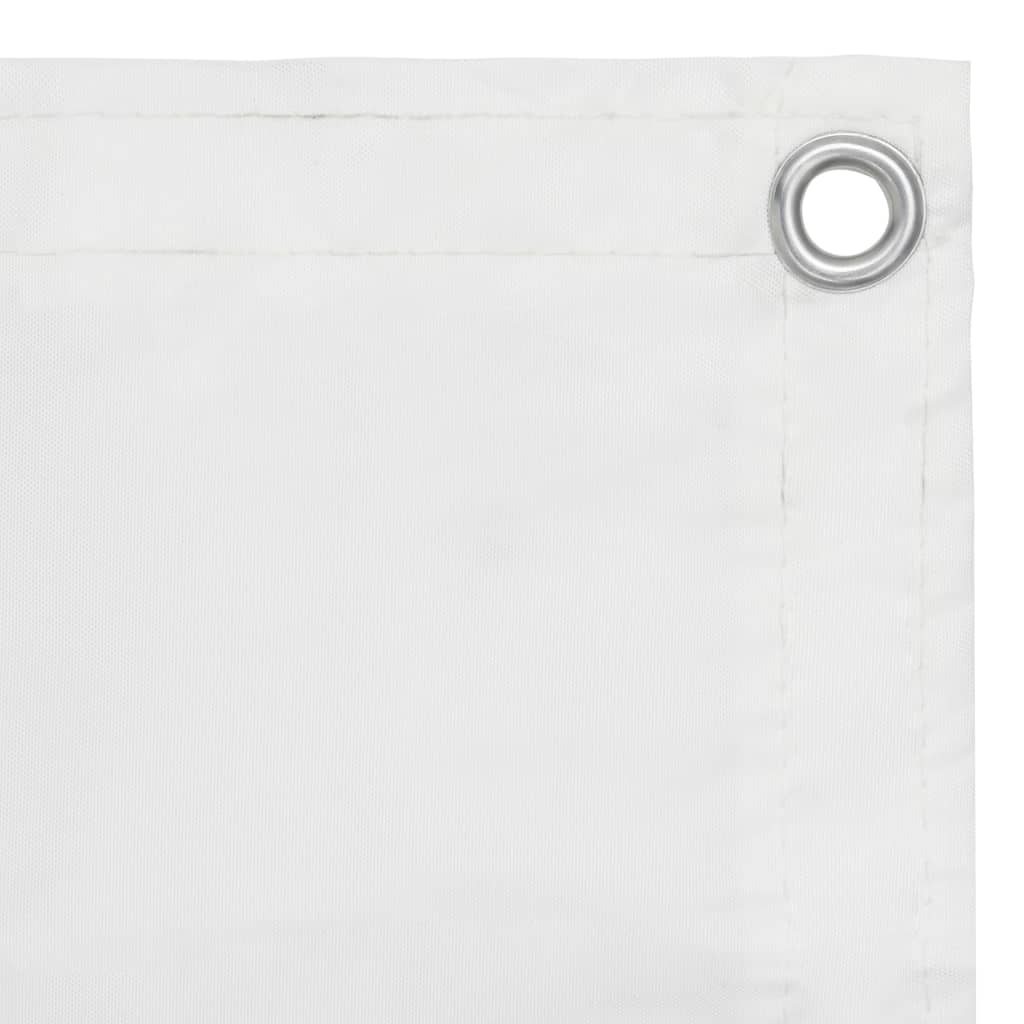 vidaXL Parvekkeen suoja valkoinen 75x600 cm Oxford kangas