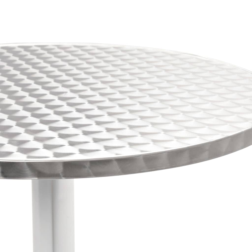 vidaXL Puutarhapöytä hopea 60x70 cm alumiini