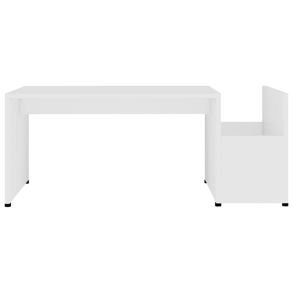 vidaXL Sohvapöytä valkoinen 90x45x35 cm lastulevy