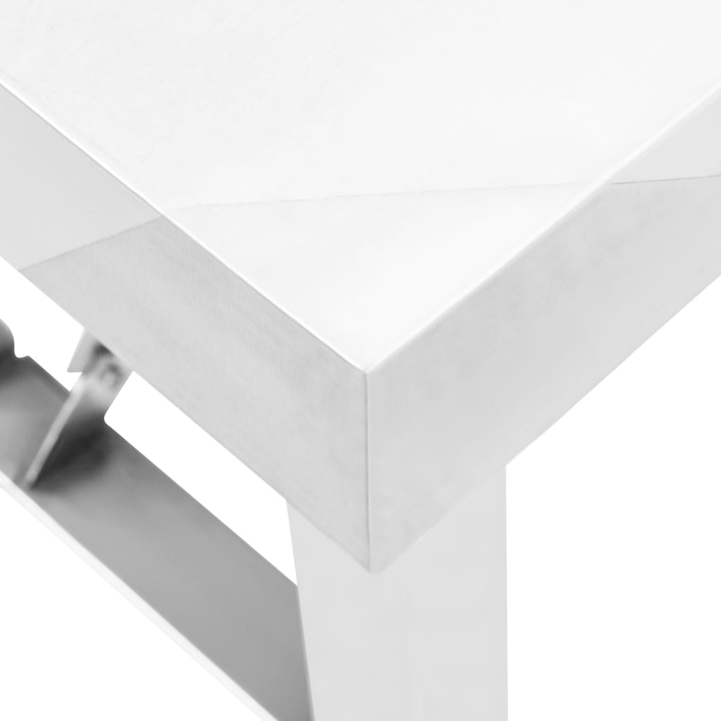 vidaXL Keittiön taitettava työpöytä 85x60x80 cm ruostumaton teräs