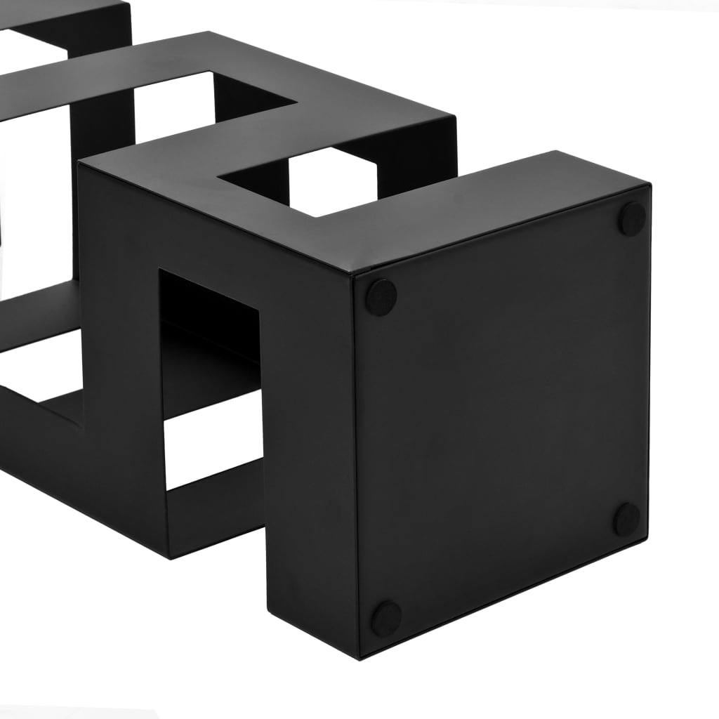 vidaXL Sateenvarjoteline tetris teräs musta