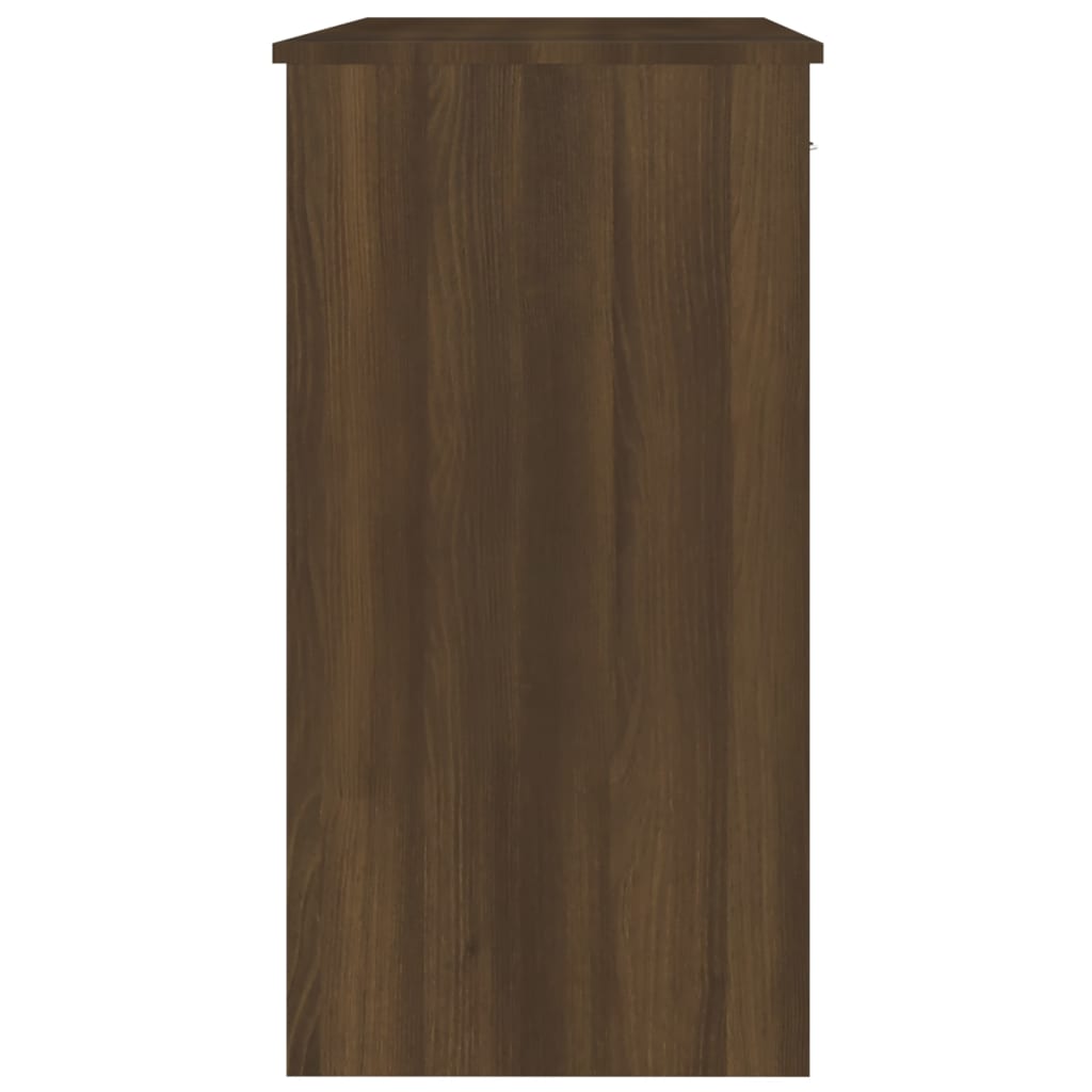vidaXL Työpöytä ruskea tammi 80x40x75 cm tekninen puu