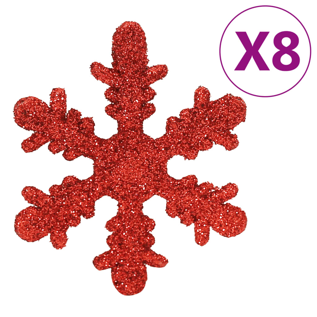vidaXL 111-osainen Joulupallosarja punainen polystyreeni
