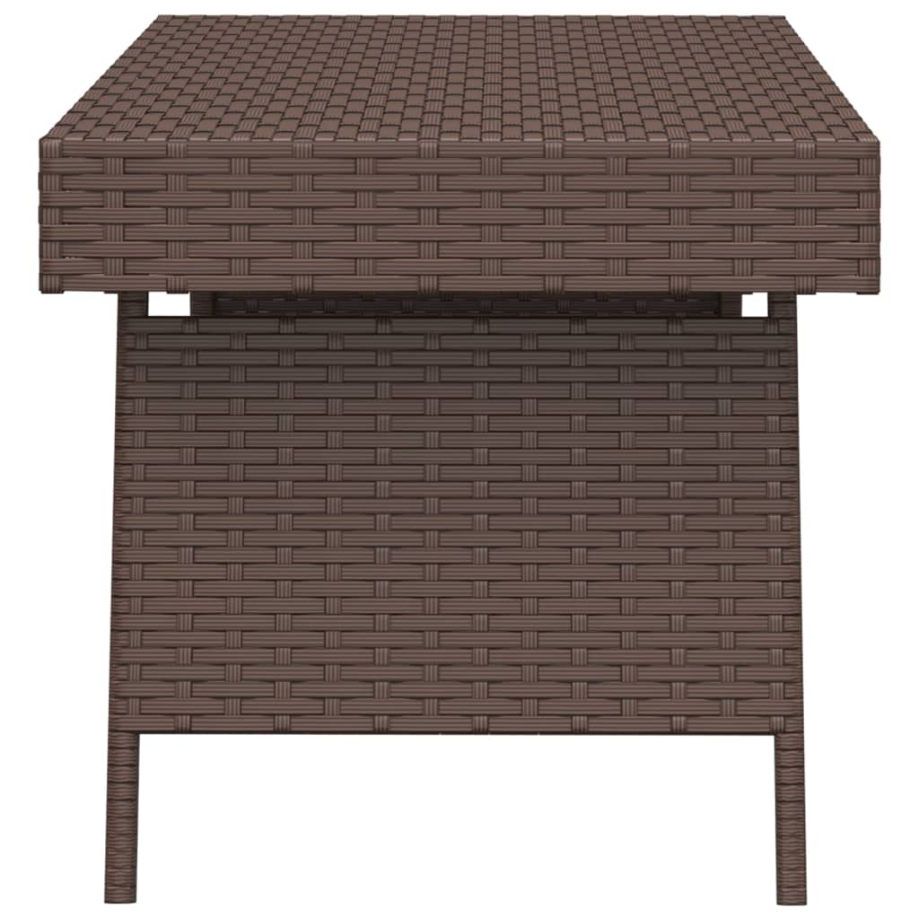 vidaXL Kokoontaittuva sivupöytä ruskea 60x40x38 cm polyrottinki