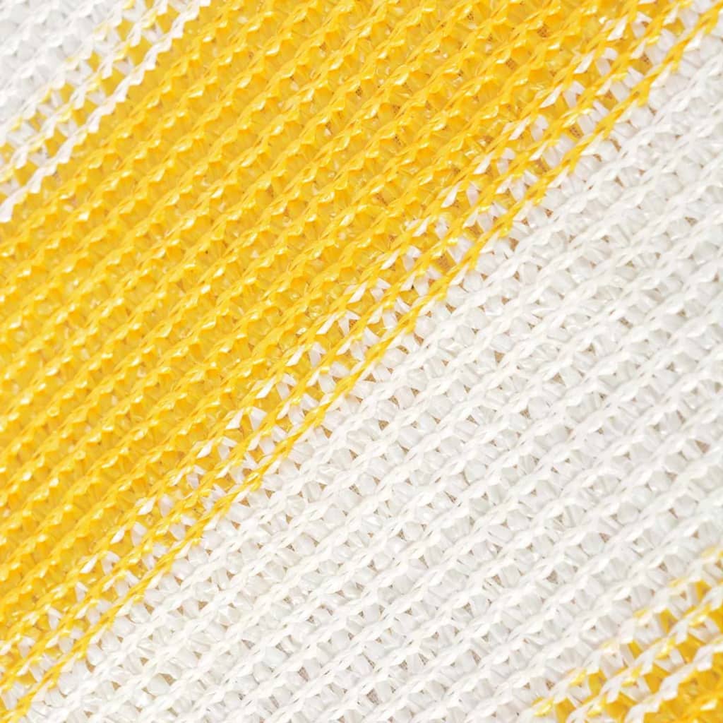 vidaXL Parvekkeen sivusuoja HDPE 75 x 600 cm keltainen ja valkoinen