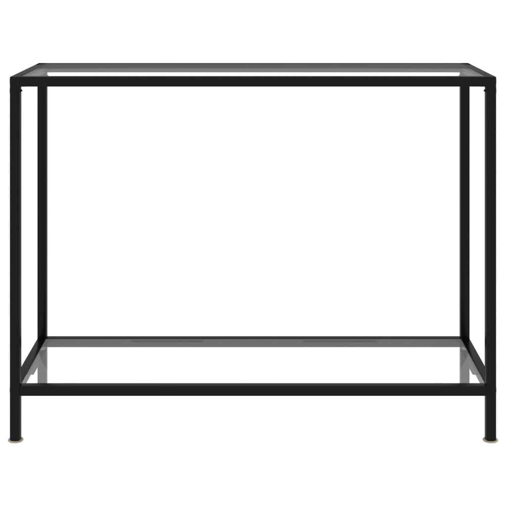 vidaXL Konsolipöytä läpinäkyvä 100x35x75 cm karkaistu lasi
