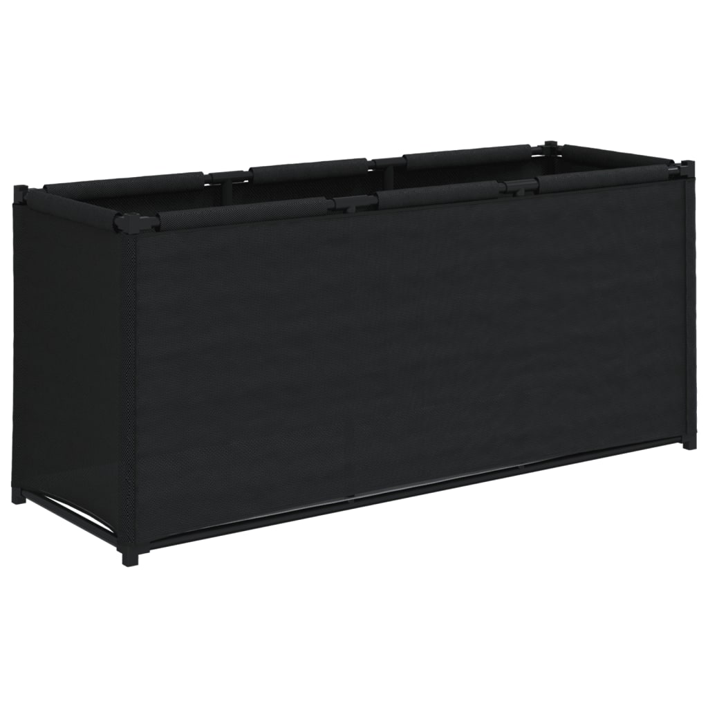 vidaXL Säilytyslaatikko musta 105x34,5x45 cm kangas