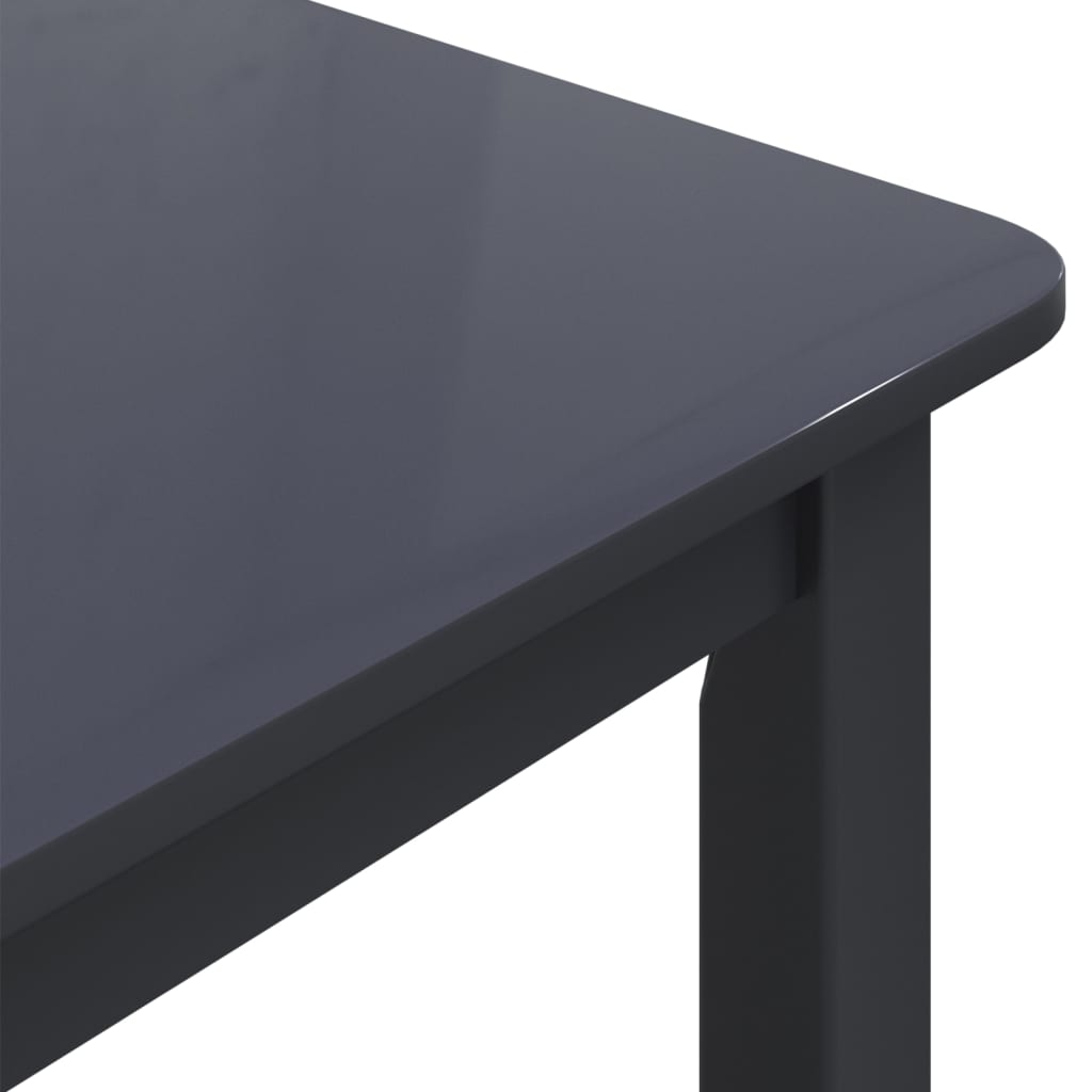 vidaXL Ruokapöytä musta 114x71x75 cm kumipuu