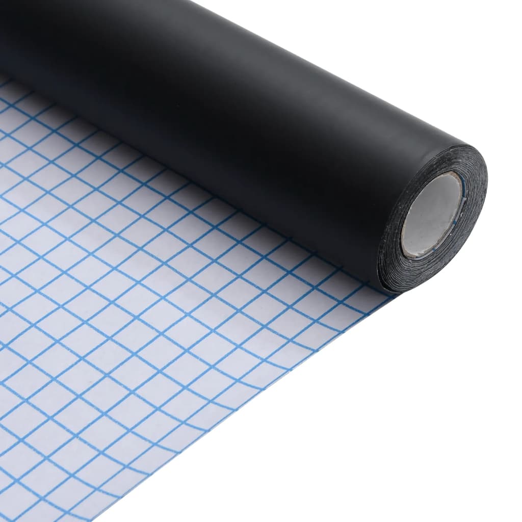 vidaXL Itsekiinnittyvä kalustetarra matta musta 90x500 cm PVC