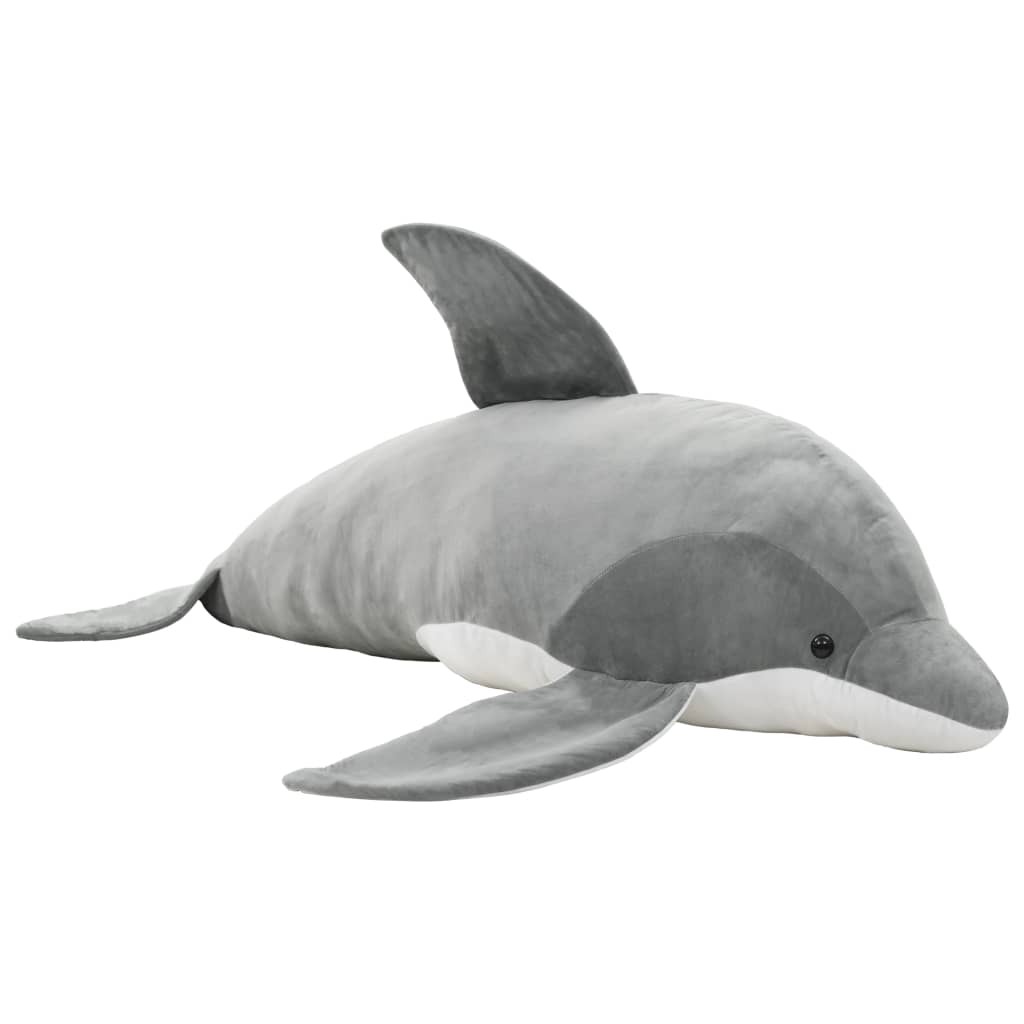 vidaXL Delfiini pehmolelu plyysi harmaa