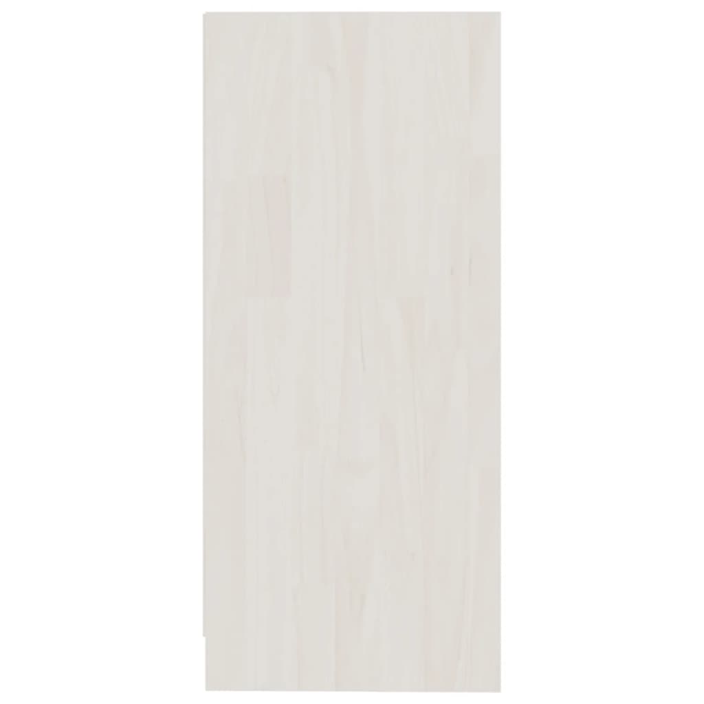 vidaXL Sivukaappi valkoinen 35,5x33,5x76 cm täysi mänty
