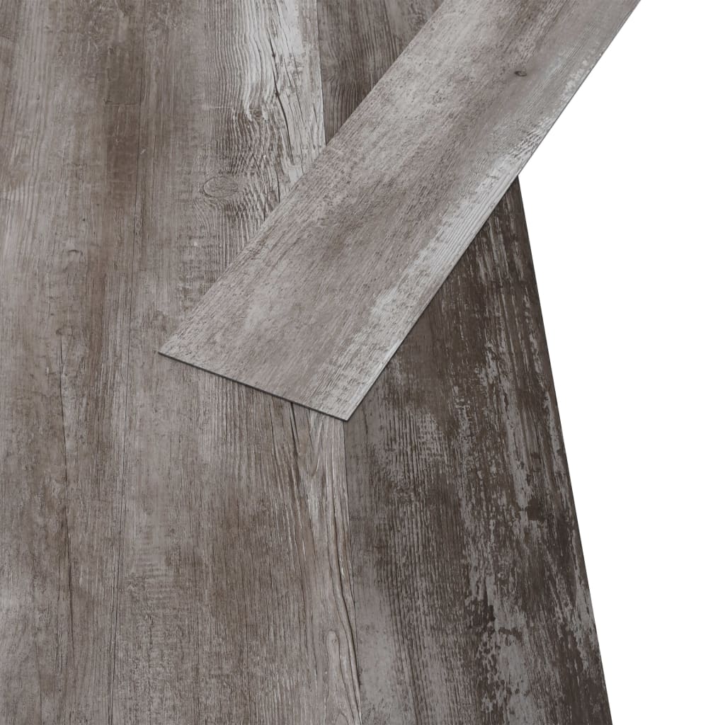 vidaXL Itsekiinnittyvä PVC lattialankku 5,21 m² 2 mm matta puu ruskea