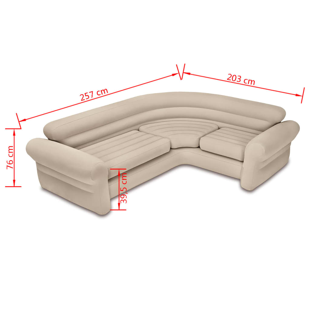 Intex Täytettävä kulmasohva/sohva 257x203x76 cm 68575NP