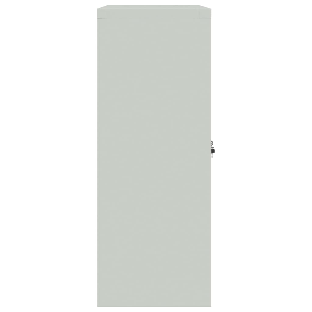 vidaXL Arkistokaappi vaaleanharmaa 90x40x105 cm teräs