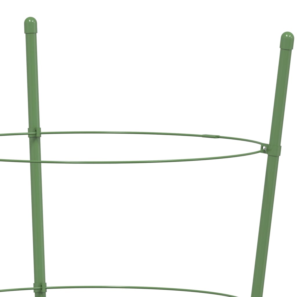 vidaXL Puutarhan kasvituet 3 rengasta 5 kpl vihreä 45 cm teräs