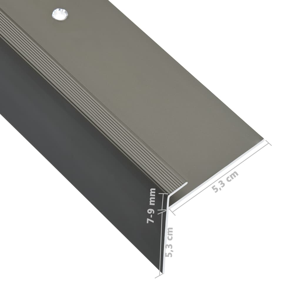 vidaXL F-muotoiset portaikon suojukset 15 kpl alumiini 90 cm ruskea