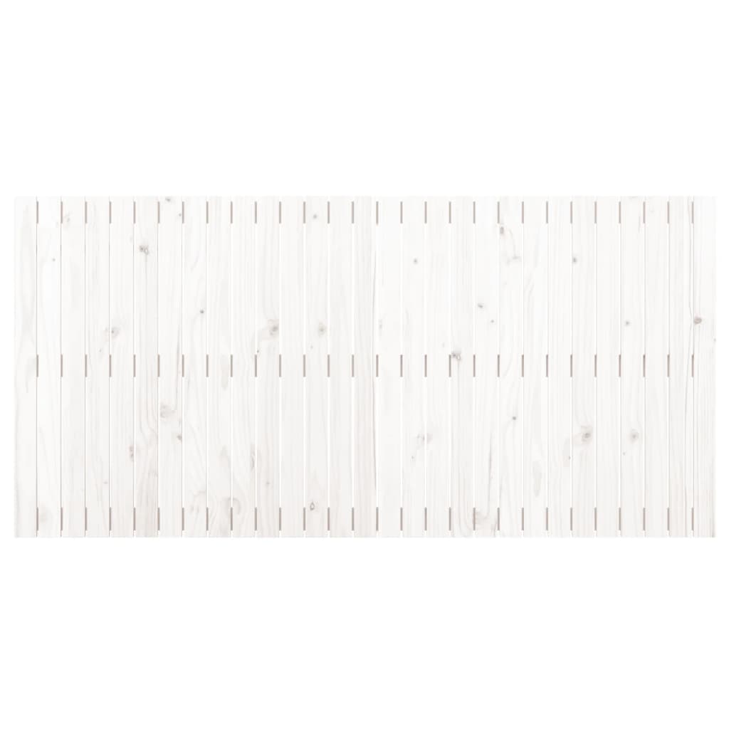 vidaXL Sängynpääty seinälle valkoinen 185x3x90 cm täysi mänty