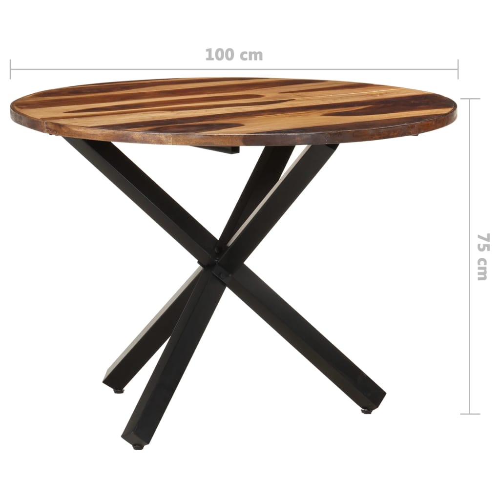 vidaXL Ruokapöytä 100x100x75 cm akaasiapuu hunajaviimeistelyllä