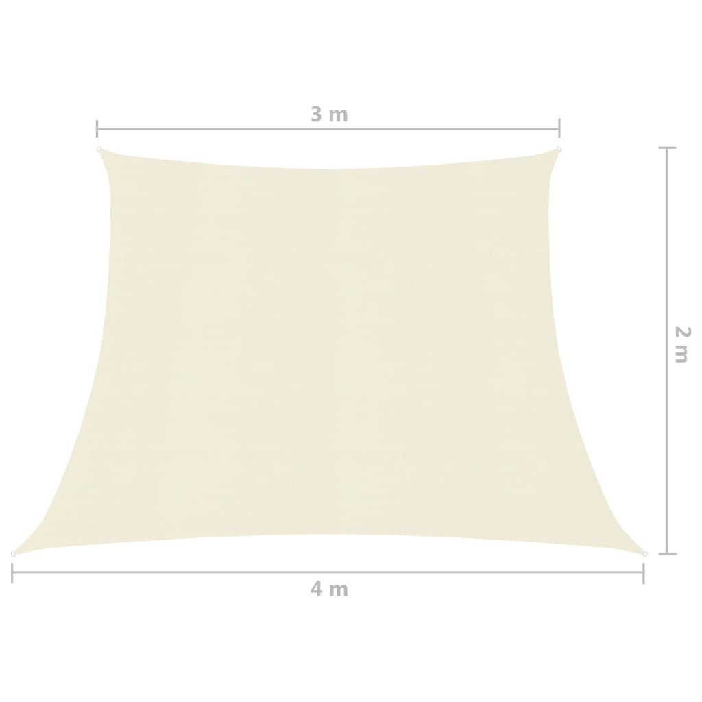 vidaXL Aurinkopurje 160 g/m² kerma 3/4x2 m HDPE