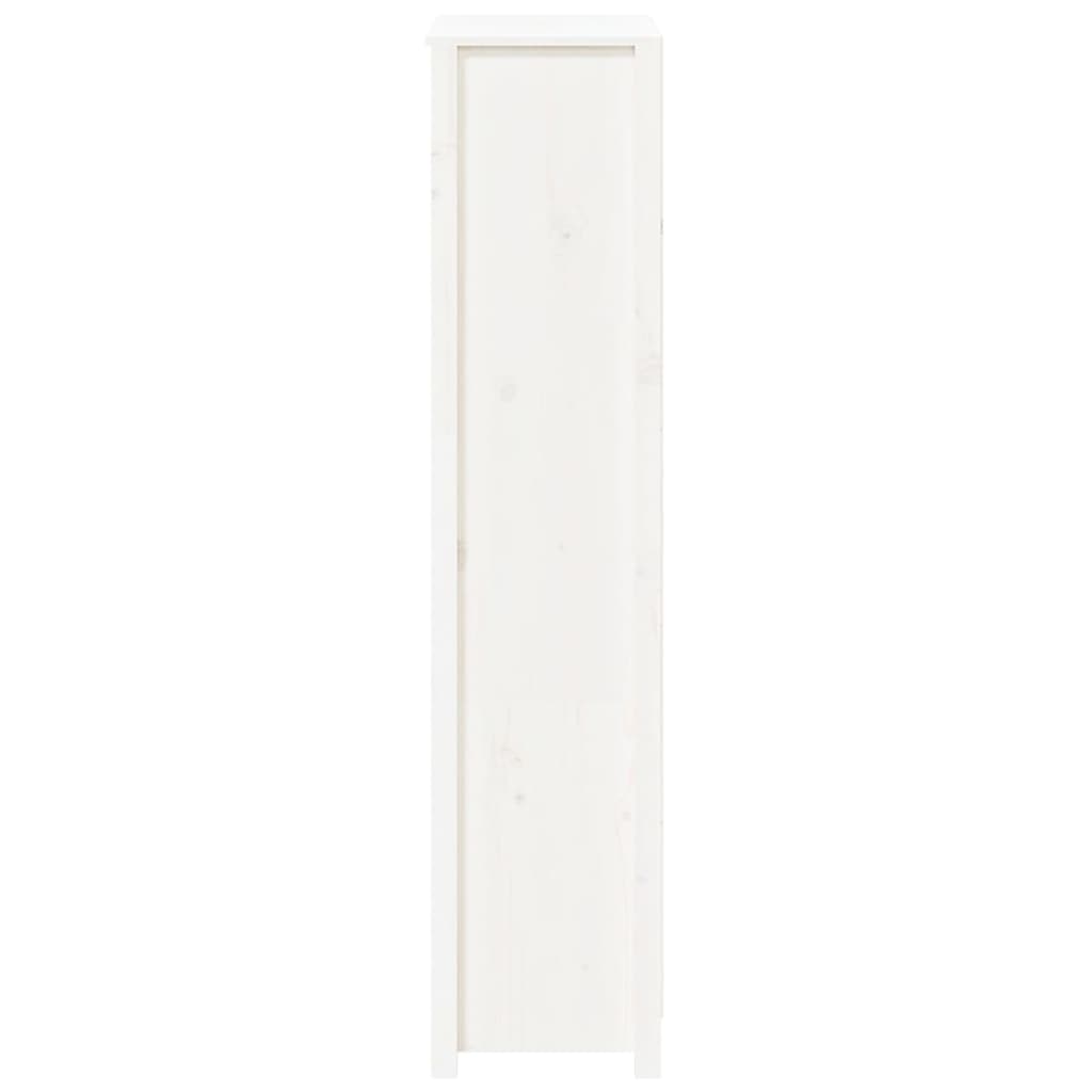 vidaXL Kaappi valkoinen 80x35x154 cm täysi mänty