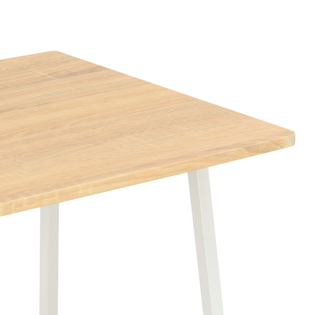 vidaXL Työpöytä hyllyillä valkoinen ja tammi 102x50x117 cm