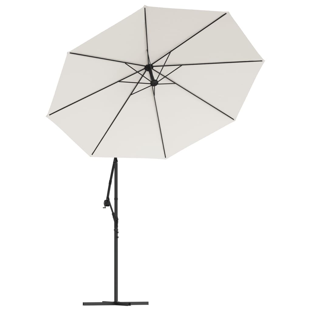 vidaXL Aurinkovarjon vaihtokangas hiekanvalkoinen 350 cm