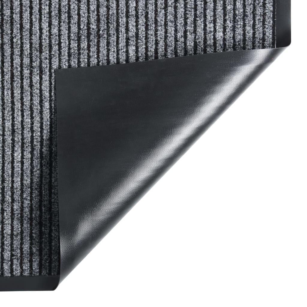 vidaXL Ovimatto raidallinen harmaa 80x120 cm