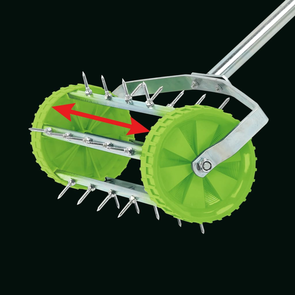 Draper Tools Pyörivä nurmikon ilmaaja piikeillä 450 mm vihreä