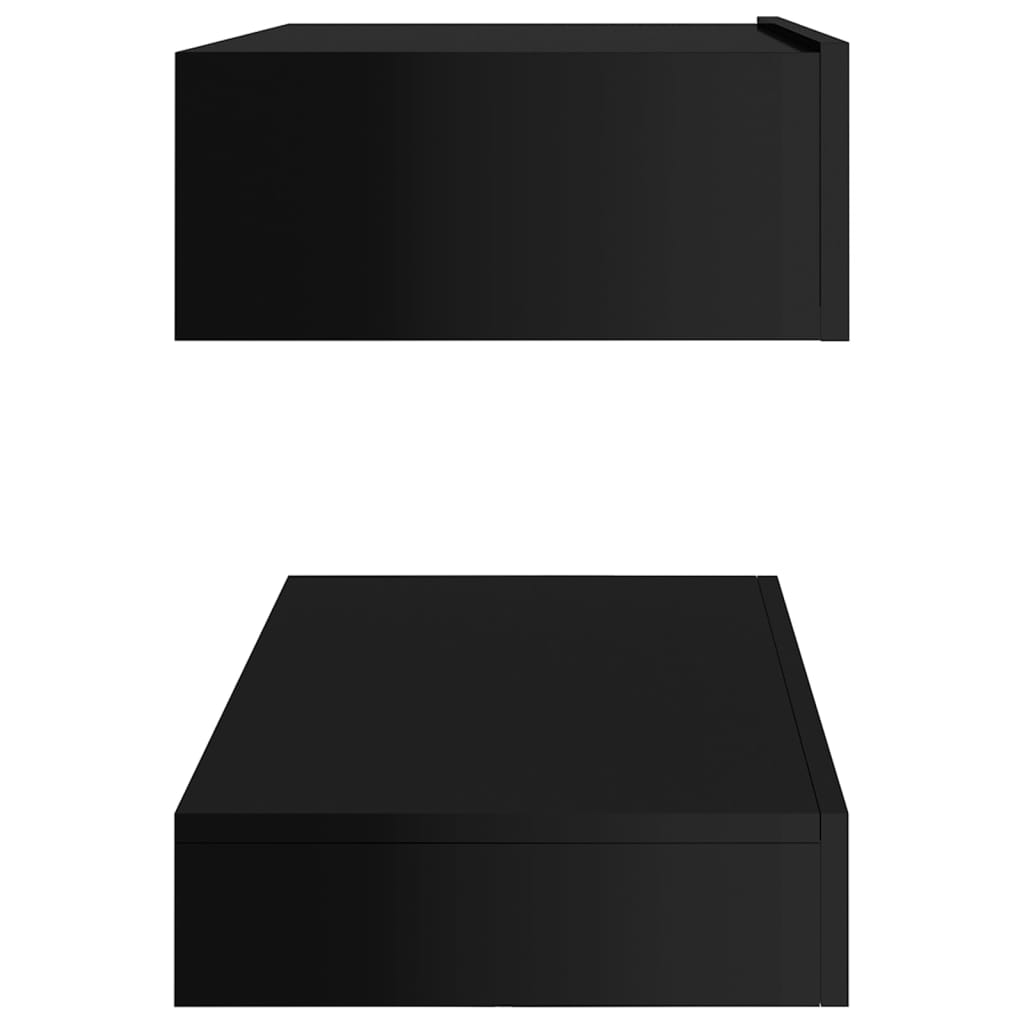 vidaXL TV-taso LED-valoilla korkeakiilto musta 90x35 cm