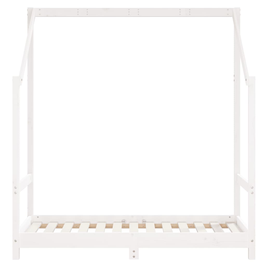 vidaXL Lasten sängynrunko valkoinen 2x(70x140) cm täysi mänty