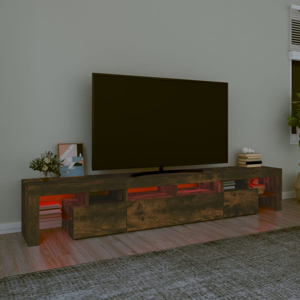 vidaXL TV-taso LED-valoilla savutammi 230x36,5x40 cm