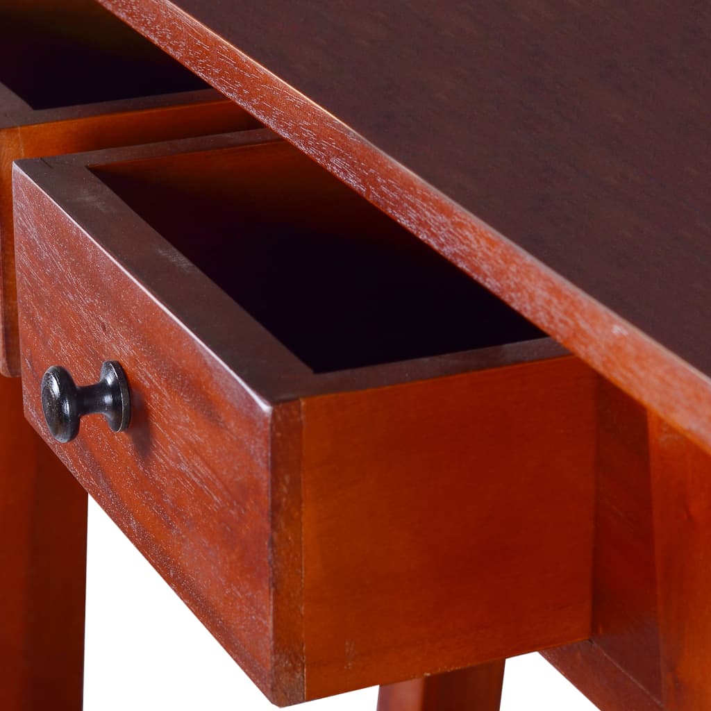 vidaXL Konsolipöytä klassinen ruskea 90x30x75 cm täysi mahonki