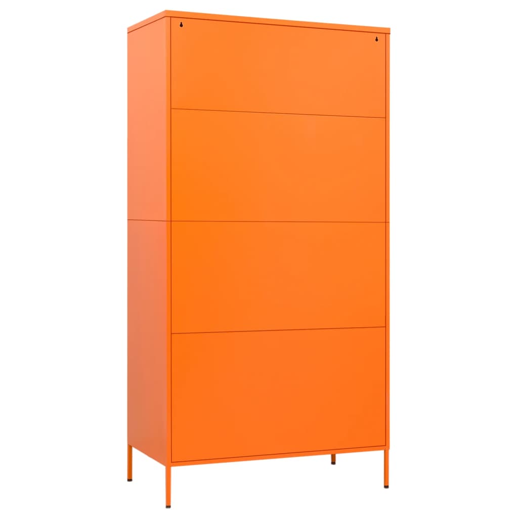 vidaXL Vaatekaappi oranssi 90x50x180 cm teräs