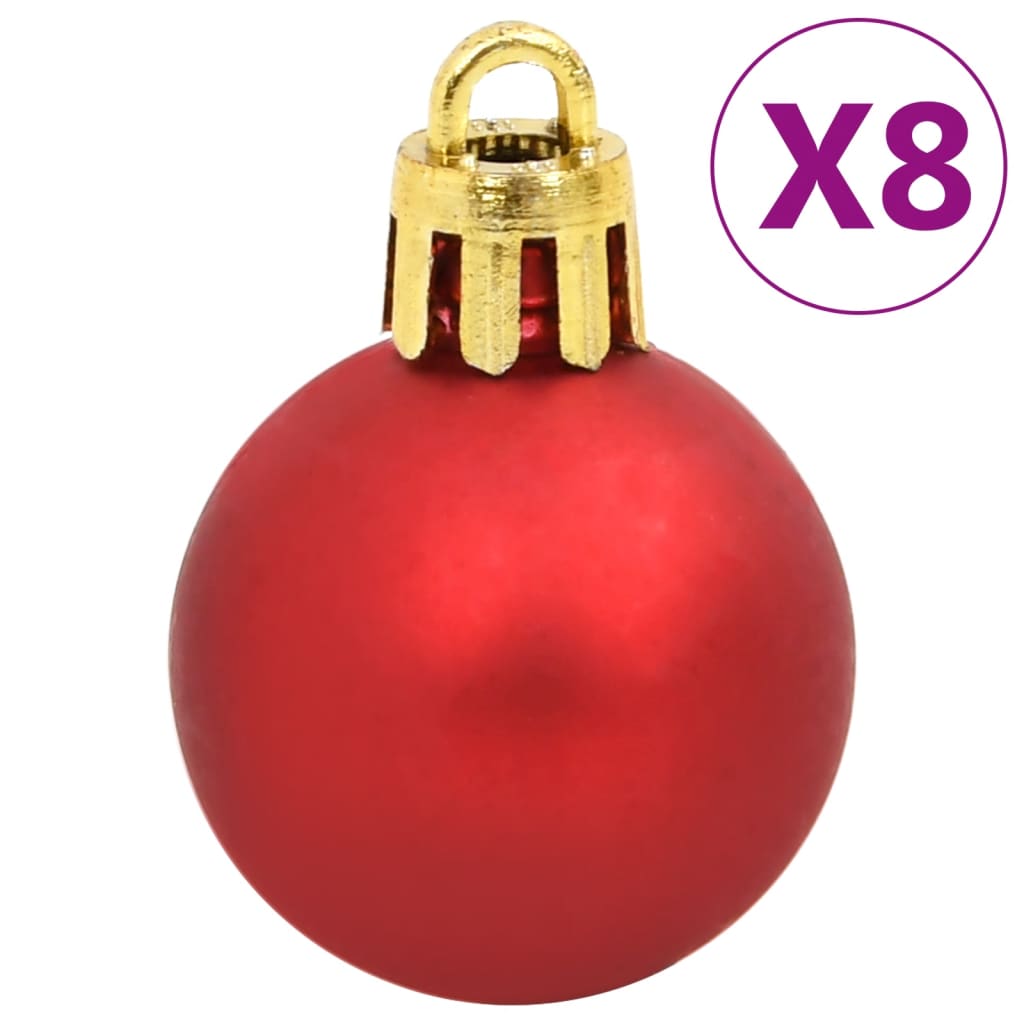 vidaXL 112-osainen Joulupallosarja punainen/vihreä/kulta polystyreeni