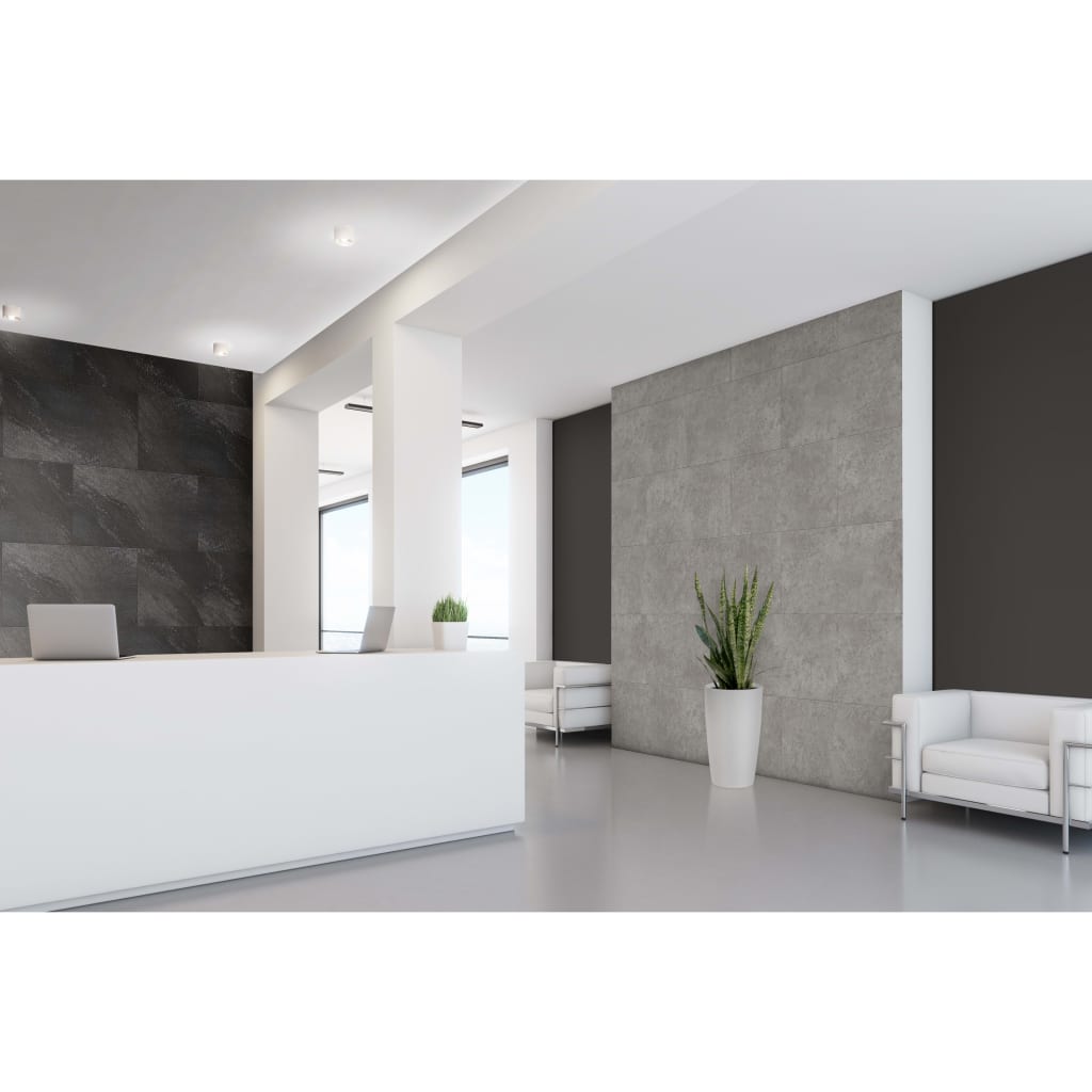 Grosfillex Seinäpaneelilevy Gx Wall+ 5 kpl kivi 45x90 cm tummanharmaa