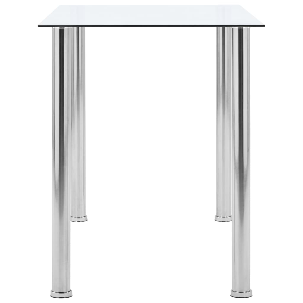 vidaXL Ruokapöytä läpinäkyvä 120x60x75 cm karkaistu lasi