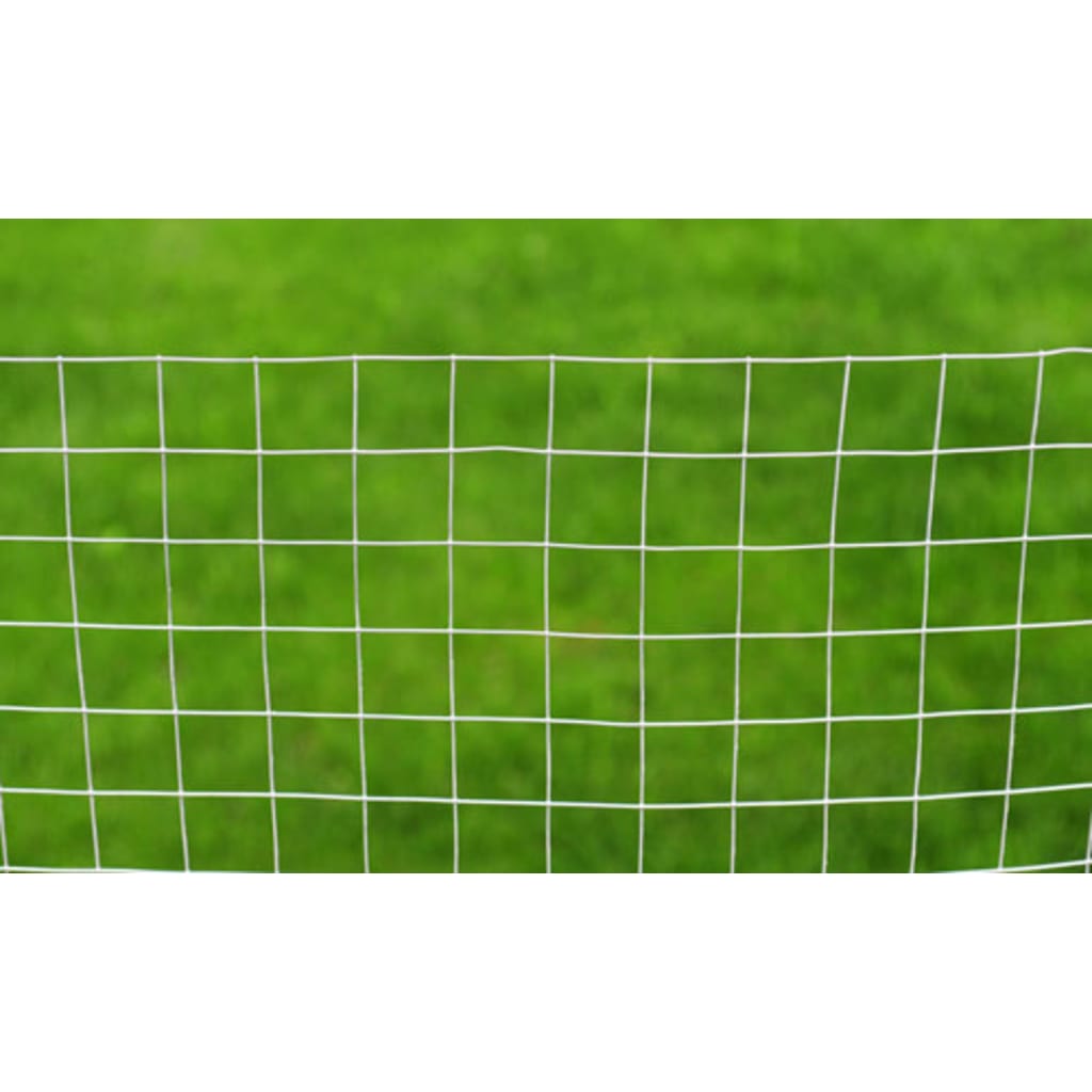 vidaXL Verkkoaita galvanoitu teräs neliökuvio 1x25 m hopea
