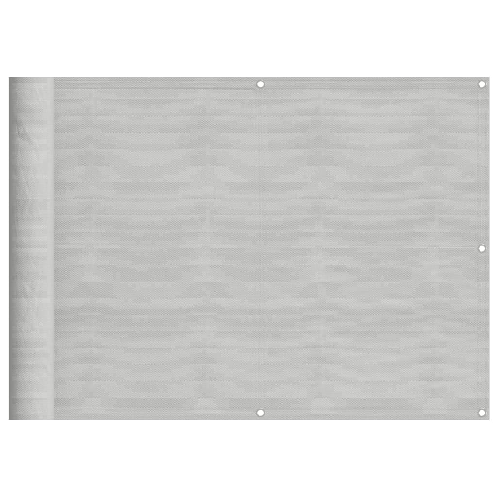 vidaXL Parvekkeen suoja vaaleanharmaa 75x500 cm 100% Oxford polyesteri