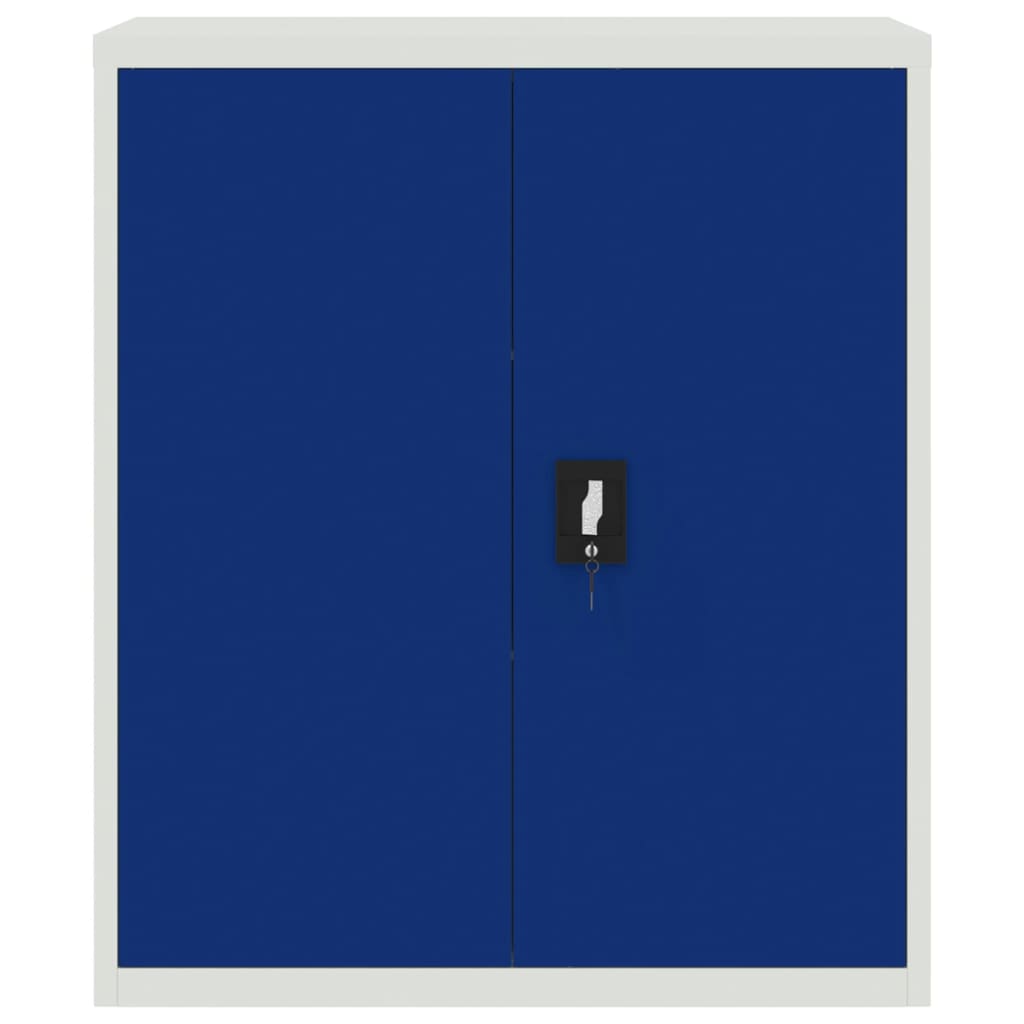 vidaXL Arkistokaappi vaaleanharmaa ja sininen 90x40x105 cm teräs
