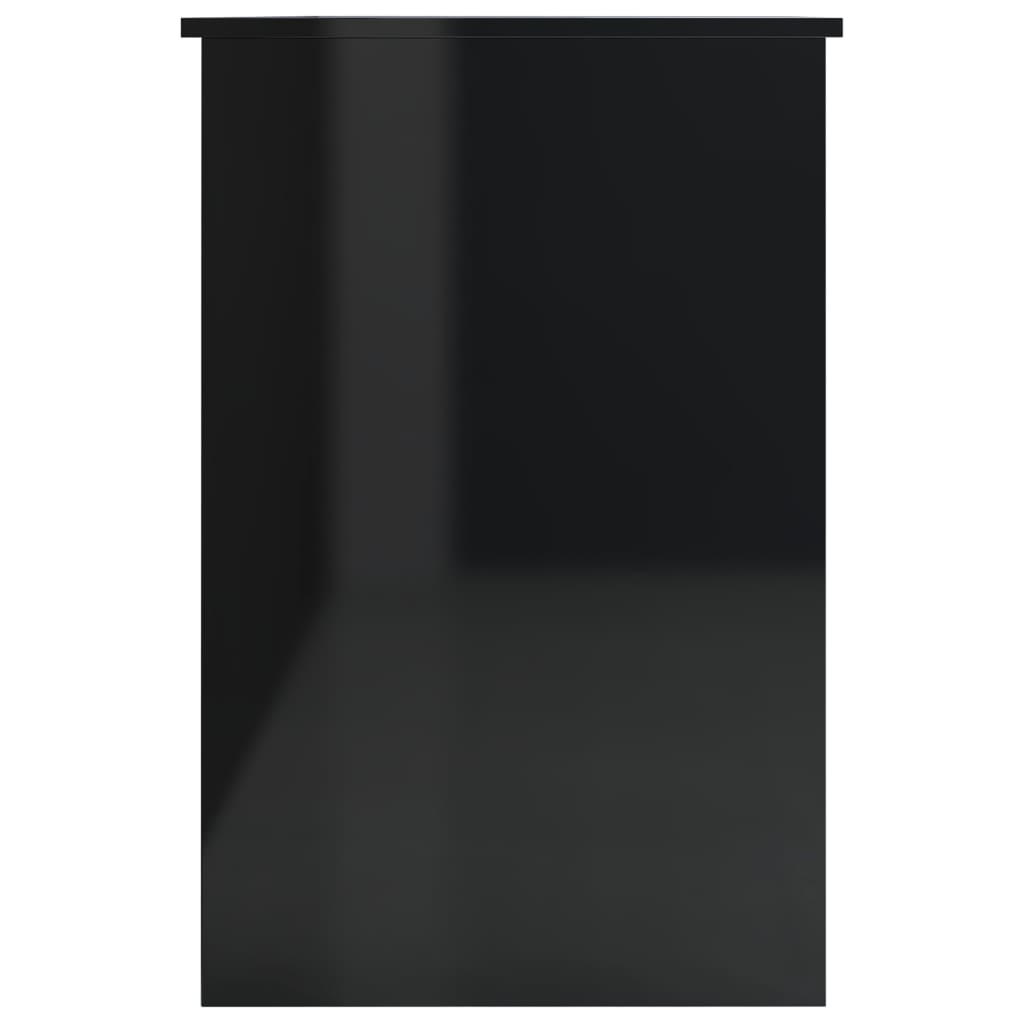 vidaXL Työpöytä korkeakiilto musta 100x50x76 cm lastulevy